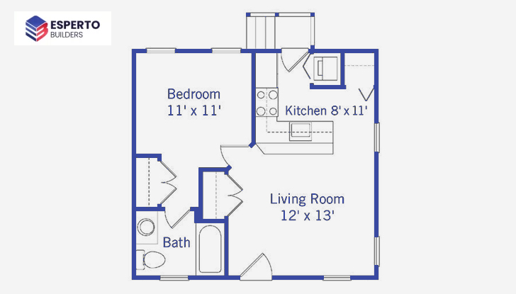 Small Alameda ADU Floor Plan